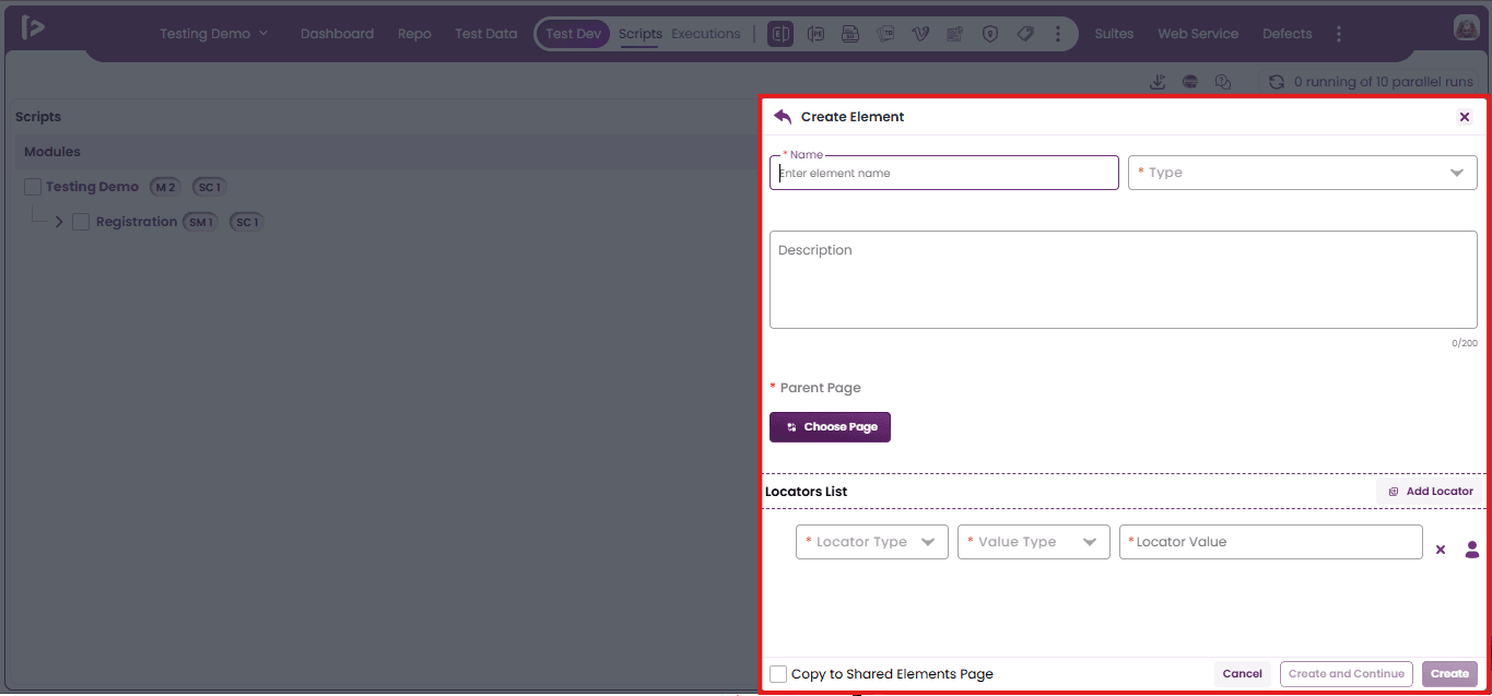 Create Elemet slider Testdev.png
