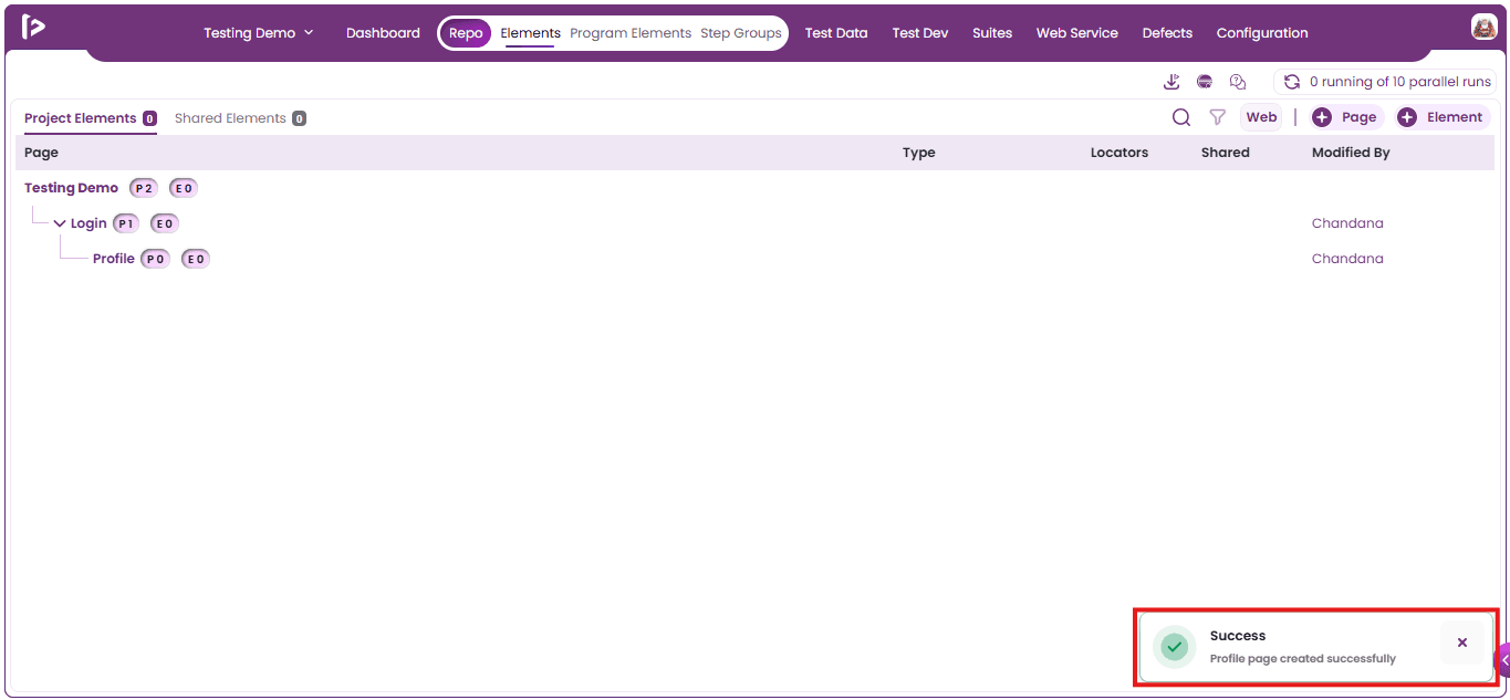SubPageCreated Successfully.png